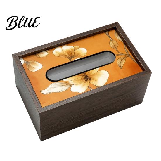 Bathroom Tissue Case Wooden Box Cover Rectangular Paper Towel Dispenser Decorative Napkin Storage Dining Room Holder Organizer for Office Desk Home