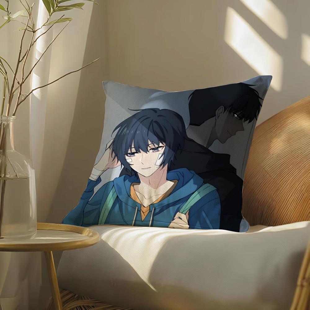 Animes-Sololeveling-Spillow Pillow Case Pillowcase, Double-Sided Printed, Sofa Cushion, Bedroom Headboard