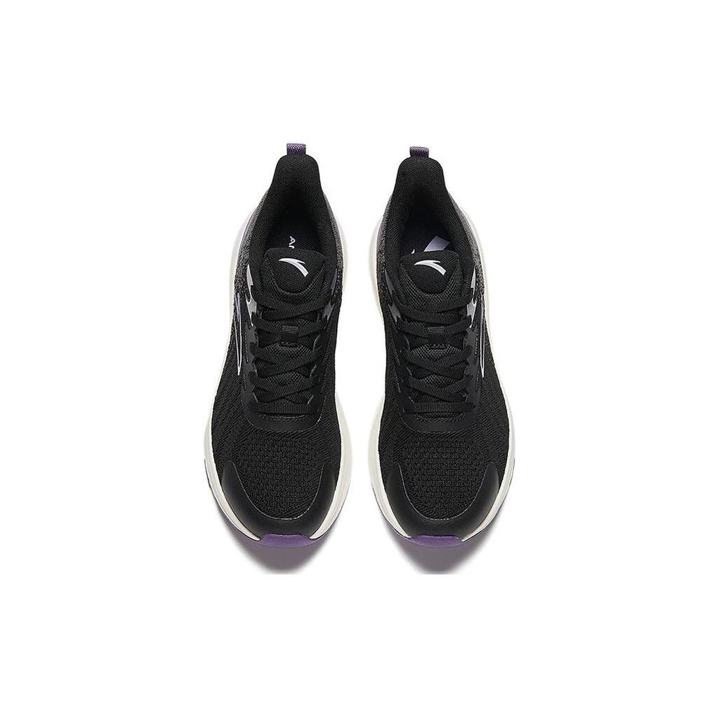 Anta Cloud Path Abrasion Resistant Low Top Running Shoes Women's Black Purple 122345538-5