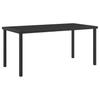 Garden Dining Set 7 pcs Black Poly Rattan