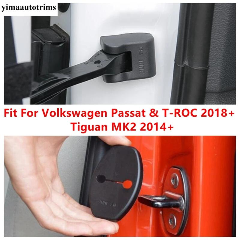 Car Door Lock Buckle Stop Cap Protection Cover For Volkswagen Passat & T-ROC 2018 - 2024 / Tiguan MK2 2014 - 2024 Accessories