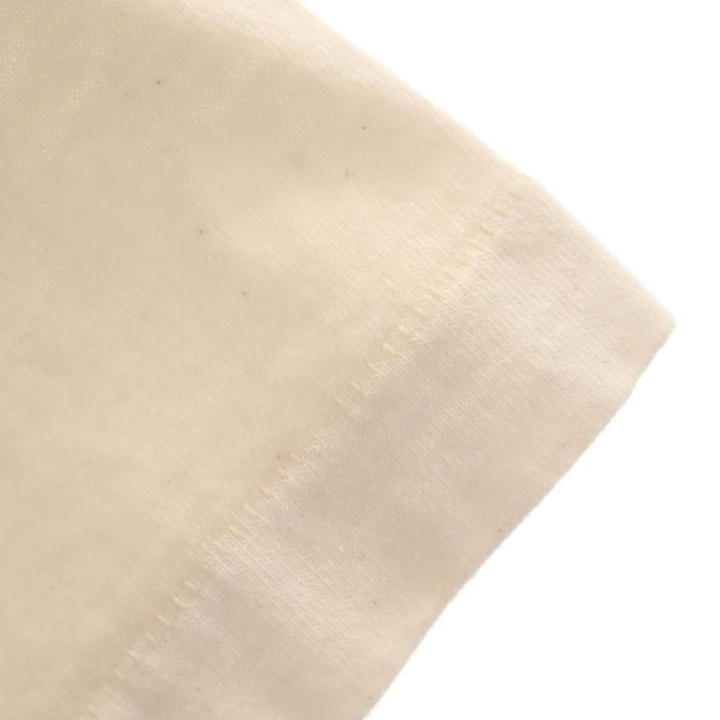 OLD 90s Footprint Short Sleeve T-shirt Cream Single Stitch Men's Used