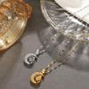 Kristall Diamant Mond Halskette - Modische 'Ich liebe dich' in 100 Sprachen Schlüsselbein Kette für Damen