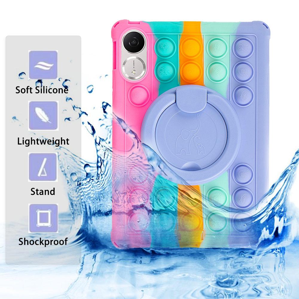 Pouzdro pro Honor Pad V9, Pop-it otočné měkké silikonové pouzdro pro Honor Pad V9 11,5 palce ROL-W00 Bezpečný stojánek pro děti