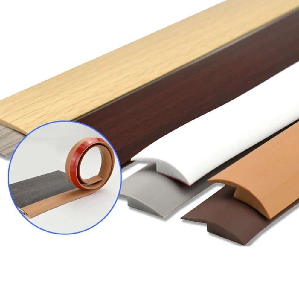 1PC 1m/39.37inch Carpet To Tile Floor Transition Strip Wear-resistant Cuttable Edging Trim Strip PVC Self Adhesive Threshold
