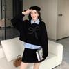 2024 Autumn & Winter Korean-Style Casual Sweater, Skirt & Shirt Three-Piece Set for Women