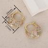 Elegant Carved Hollow Hoop Earrings Exquisite Accessories For Women Jewelry For Holiday Weddings Jewelry Gift Accessories
