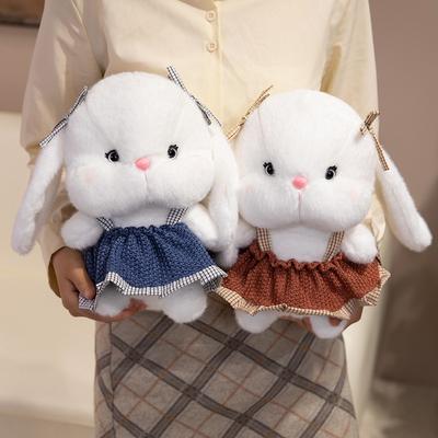 Wear Skirt Bunny Doll Plush Toy White Bunny Children Soothing Rag Doll Birthday Gift