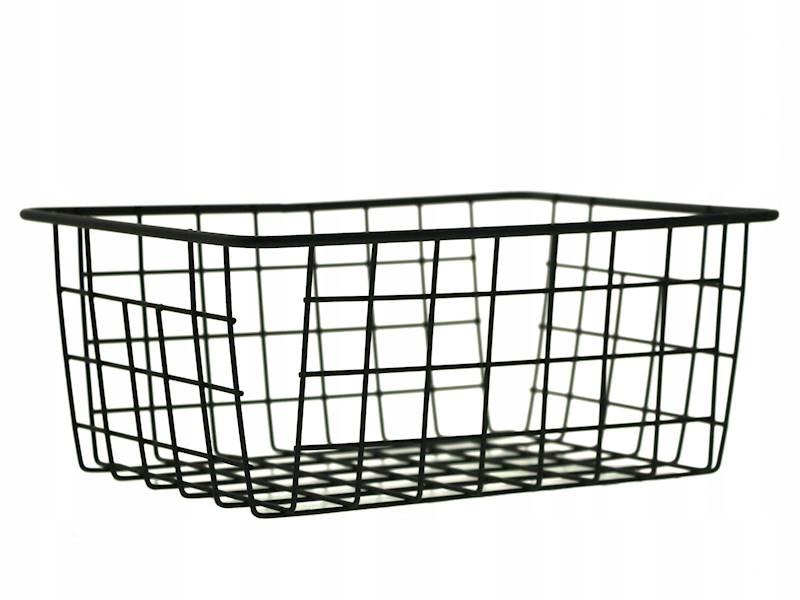 Metal Basket Organizer Black Wire For Fruits Spices Decorations