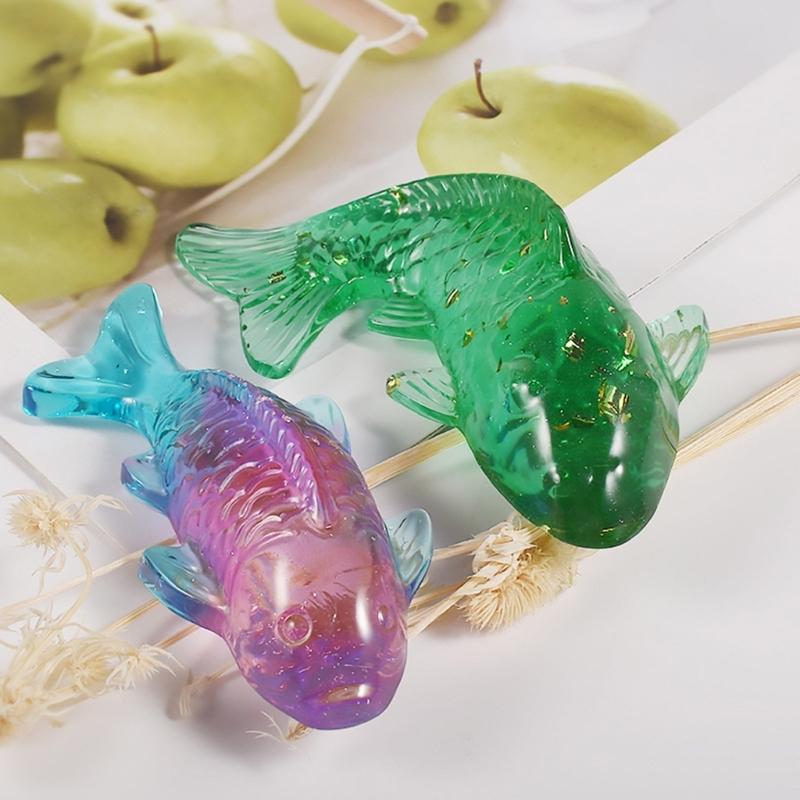 Cute Goldfish Candle Silicone Mold Durable Cartoon Animal Scented Candle Fish Mold Gypsum Ornaments Mold DIY Plaster