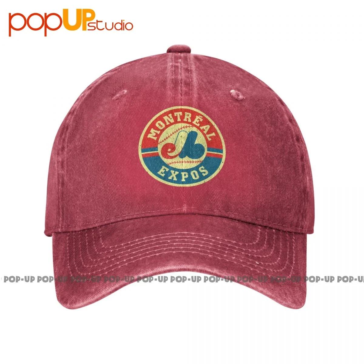 Montreal Expos Washed Denim Baseball Cap Trucker Hats Summer Headwear One Size