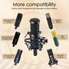 Lukvcoe Universal Shock Mount Microphone Holder with Windshield Vibration Isolation Suspension Clip Compatible with Condenser Microphones 47mm-53mm