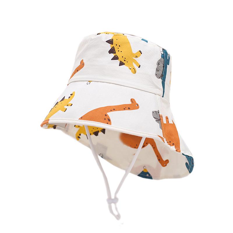 2026 Çocuk Hızlı Kuruyan Dinozor Baskılı Güneş Şapkası: Geniş Kenarlı, Yaz UV Korumalı