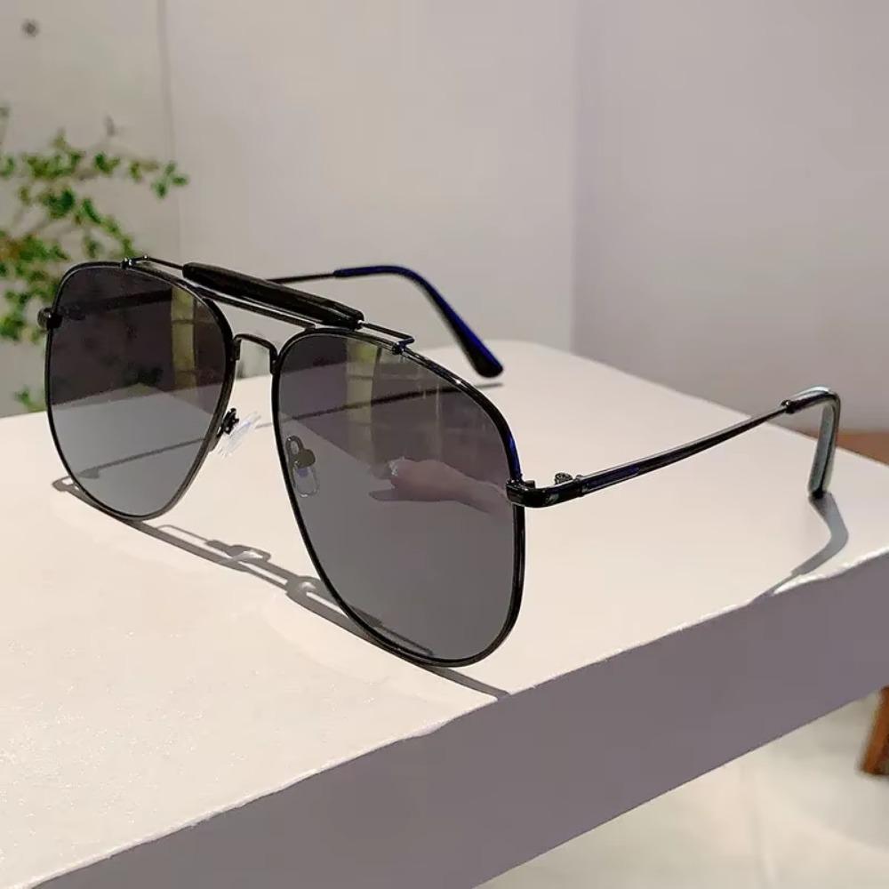 Vintage Pilot Schwarze Sonnenbrille Frauen 2025 Neue Mode Luxus Marke Decor Shades Übergröße Trendy Metall Strand Sonnenbrille
