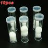 10 Pack Clear Plastic Coin Tube Holders with 21mm Diameter Capacity Shockproof Sponge Pads and Airtight Seal for Protection