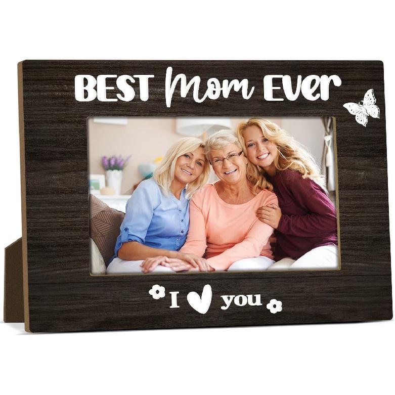Mommy And Me Mom Picture Frame Wooden Photo Frames 4x6 for Mothers Day Picture Frame Desk Pictures Frames for Mother's Day Decorations for Mothers