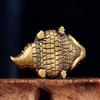 Antique Bronze Crocodile Statue Retro Copper Animal Figure Home Ornaments Feng Shui Business Decorations Crafts