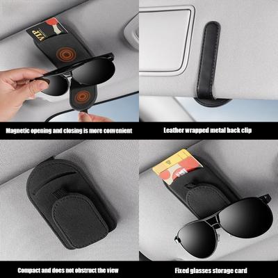 2025 Hete Auto Bril Clip Zonneklep Zonnebril Kaarthouder Accessoire Voor Quattro Sline A3 A4 A6 A5 Q5 A1 Q7 Q3 Q2 Q8 A7 A8