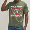Unisex Brand Tshirt New Arrived For Him Crew Neck Tshirt Big Size Education Is Important But Ice Hockey Is Importanter Trendy