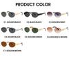 Trendy Oval Frame Metal Sunglasses 9521 - European & American Style