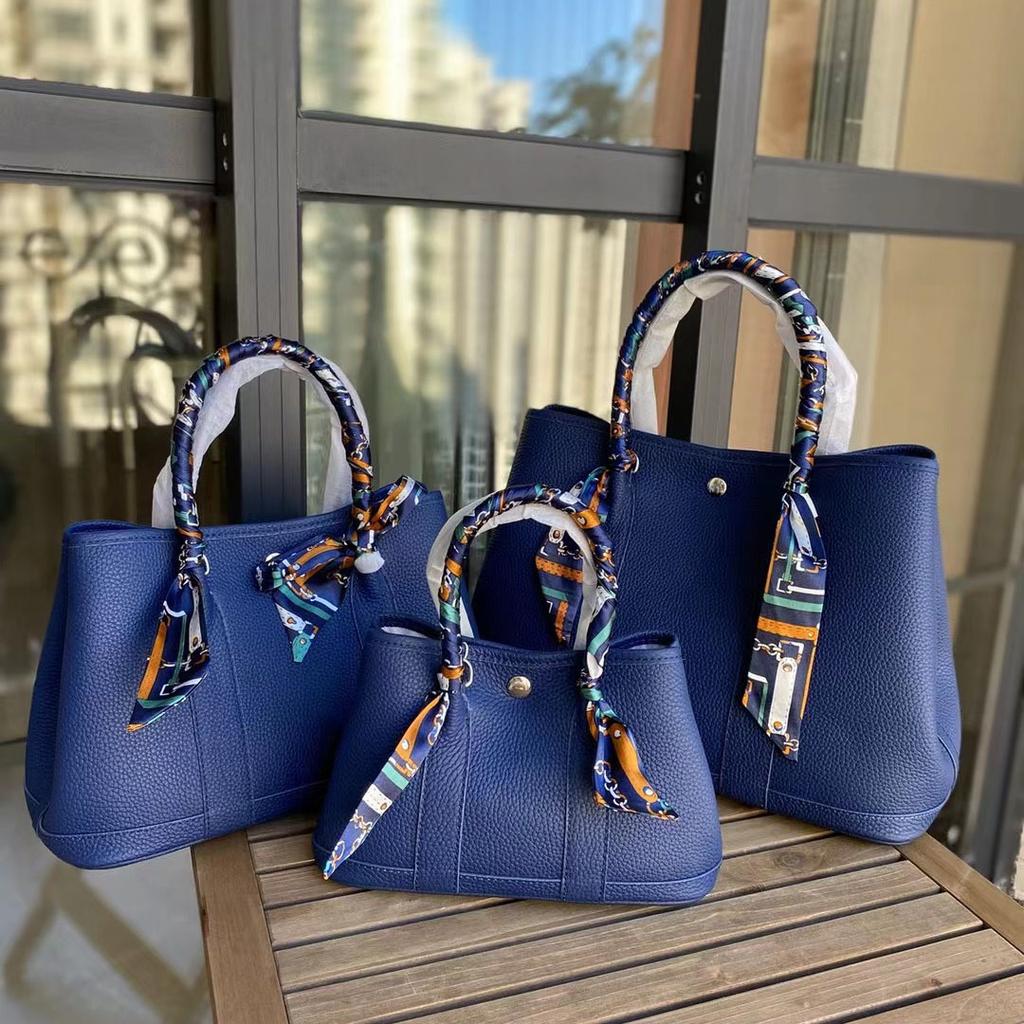 Women's bag 2025 new first-layer cowhide garden bag source factory shoulder messenger bag large-capacity portable tote bag