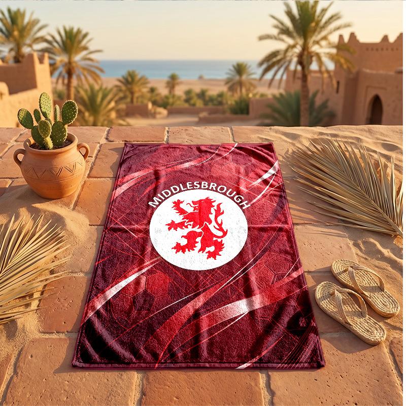 Asciugamano da Spiaggia in Microfibra Middlesbrough FC Asciugatura Rapida Assorbente Grande per Spiaggia Nuoto Viaggio