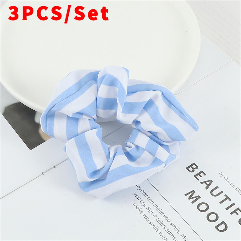 3PCS/Set Elastic Hair Bands Classic Stripe Rubber Band Tie Hair Accessories Gum For Girls Women Ponytail Holder Casual Headdress