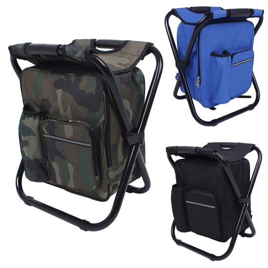 Angelstuhl Klapphocker Tragbarer Rucksack Kühler Isoliert Picknicktasche Sitz
