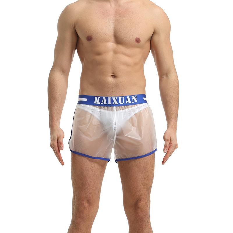 Men'S Transparent Waterproof Beach Shorts Loose Swim Trunks Sexy Swimming Swimsuit Boardshorts Bathing Suit Rain Travel Clothing