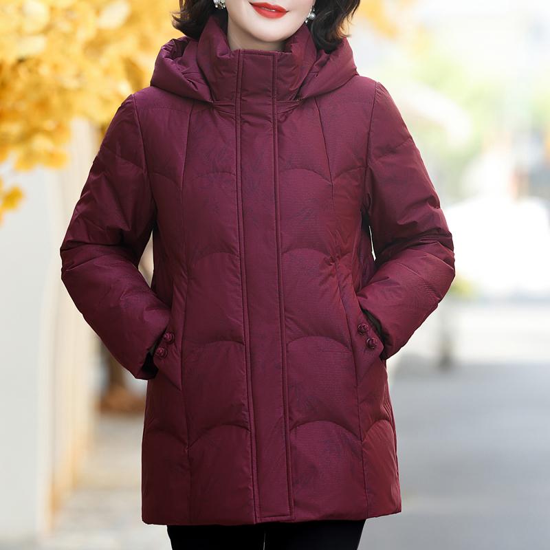 Winter Daunenjacke für Damen Übergröße Oberbekleidung Kapuzen Elegant Dick Warm Daunenmantel Frau Parkas