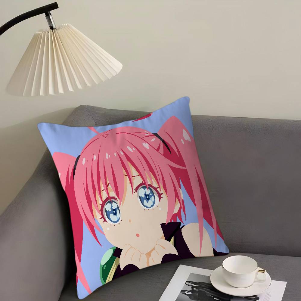 That Time I Got Reincarnated As A Slime Cushion Cover Pillow Cover Decor Pillowcase Printed Cushion Case For Couch