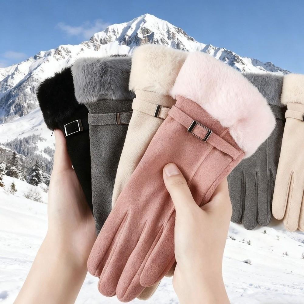 Cold-proof Winter Women Gloves Touch-screen Riding Protective Mittens Daily Use