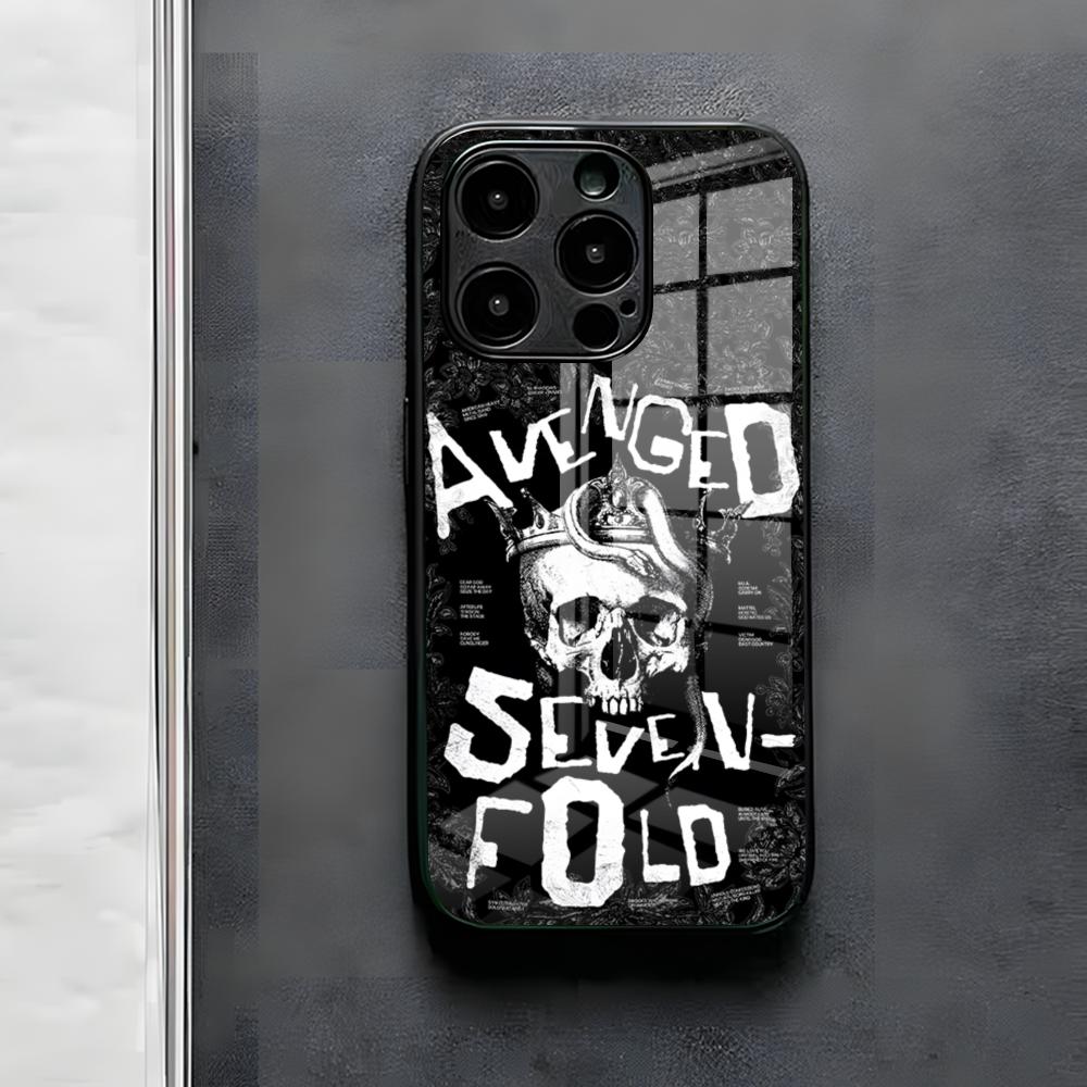 A-Avenged Sevenfold Phone Case For IPhone 17 Air 16 E Pro Max 15 14 13 Mini 12 Pro 11 Max Plus Black Glass Cover