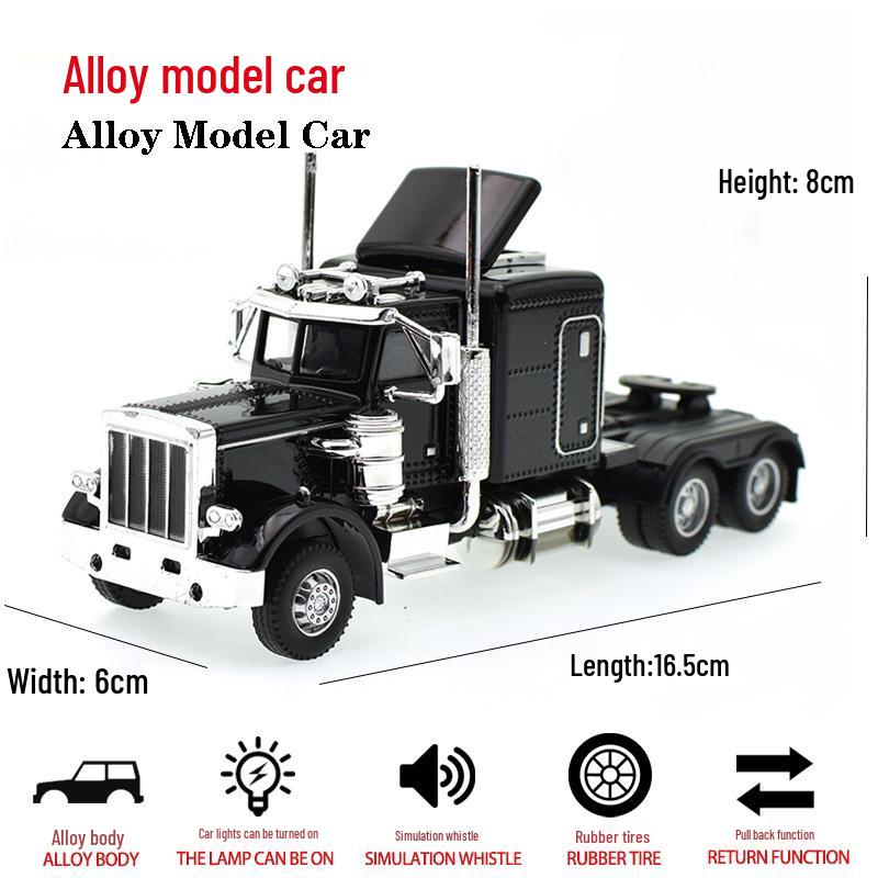 Alloy Semi-Truck Model Toy – American Box Container Truck