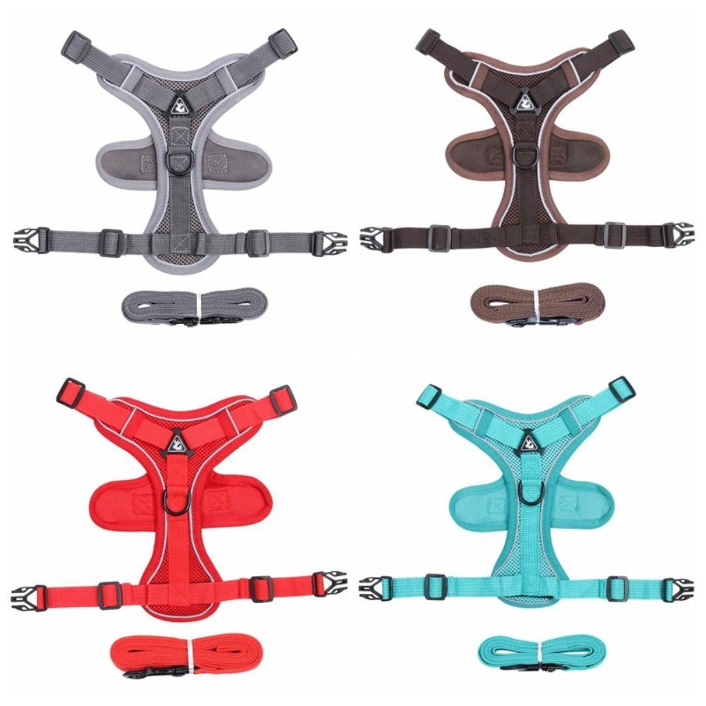 Reflective Trim Cat Harness Leash Set Vest Style Reflective Cat Harness Pets Supplies