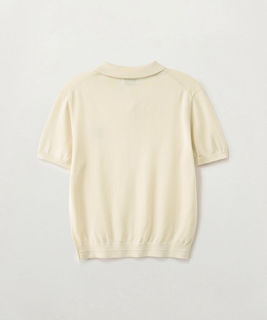 Seteo (W) Classic Collar Half Knit Cream