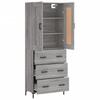 Highboard Grey Sonoma 69.5 X 34 X 180 Cm Particleboard