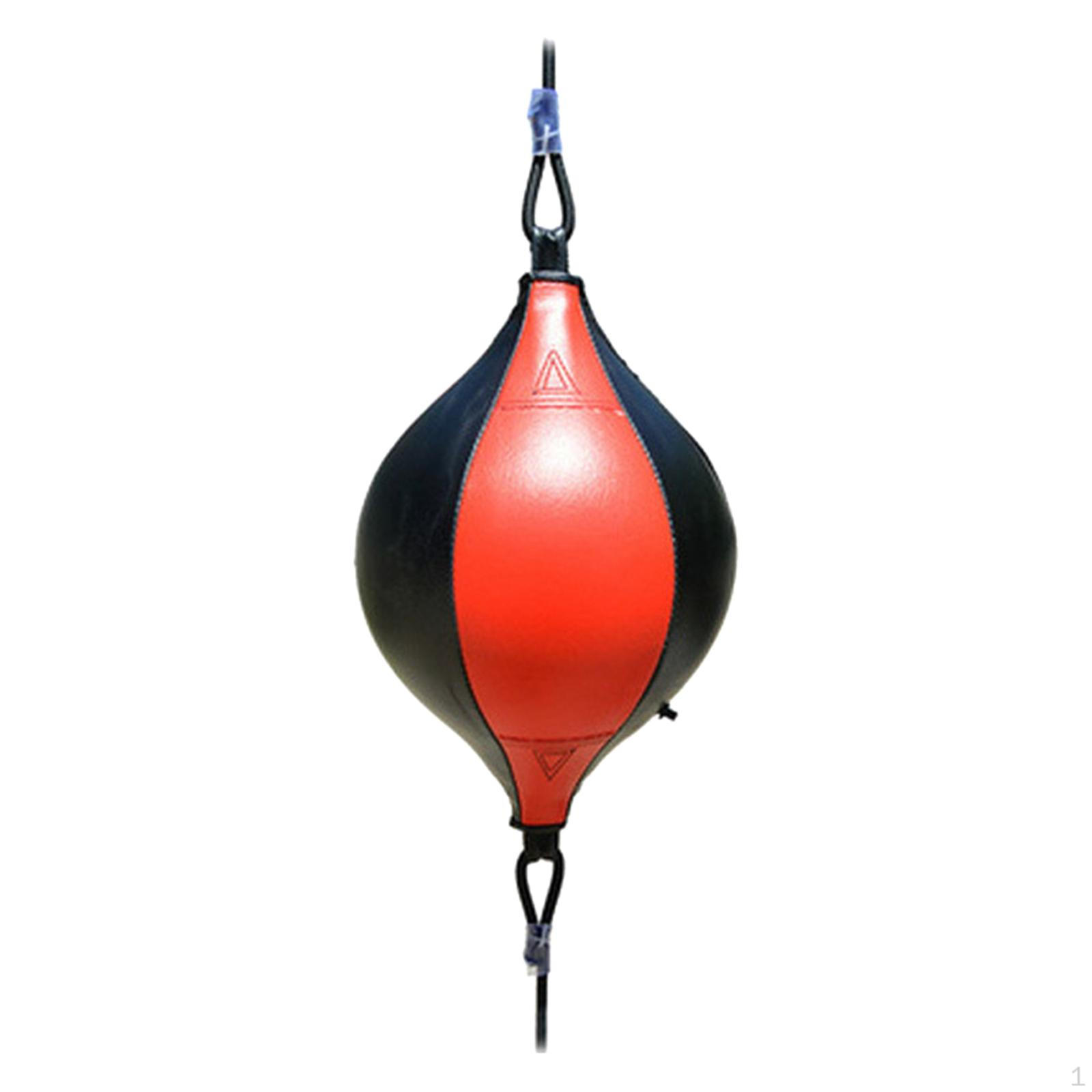 PU Leather Punching Ball Boxing Speed Bag Sanda Kids Fighting Red Black