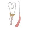 Alloy Chinese Style Necklace Pearl Inlaid Design Pearl Tassel Chain Hanfu Jewelry  Hanfu Matching