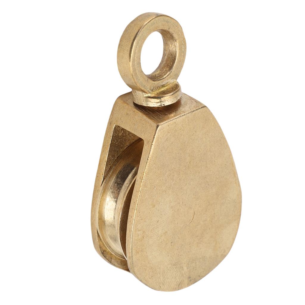 Flag Rope Pulley MPA371587 38mm 360 Degrees  Rotable Brass Flag Pole Rope Lifting Pulley for Boat Ship Yacht