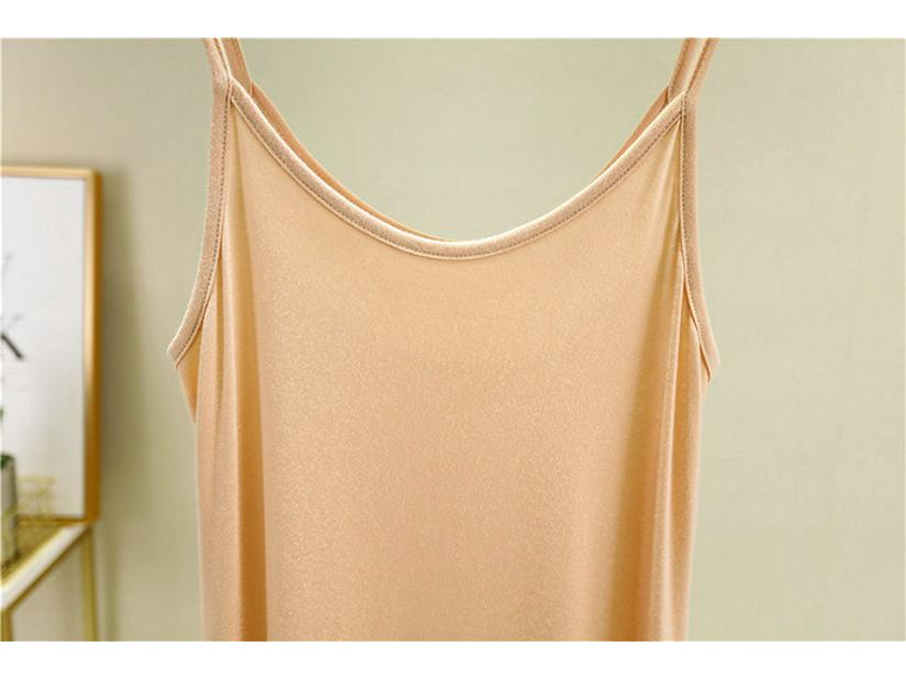 Women's Sleeveless Modal Cotton Slimming Midi Dress - Plus Size, Summer Round Neck Layer Slip