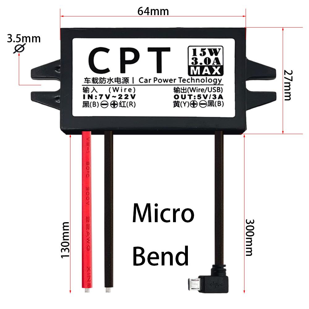12V to 5V 3A 15W DC-DC Step Down Buck Converter Power Supply Module for Car Male Female USB Adapter Mini USB Micro USB Adapter
