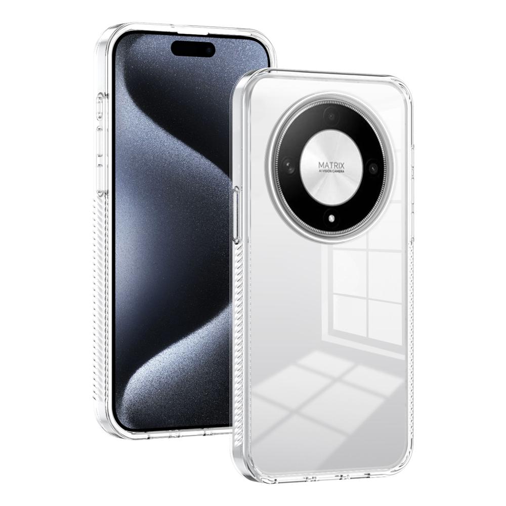 KEYSION Transparent Case for HONOR X9b 5G X9A 5G TPU+PC Anti-slip HD Clear Shockproof Phone Cover for Huawei Magic 5 6 Lite 5G