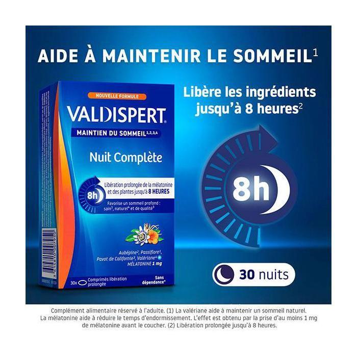 Valdispert Nuit Complète Maintien Du Sommeil 30 Comprimés