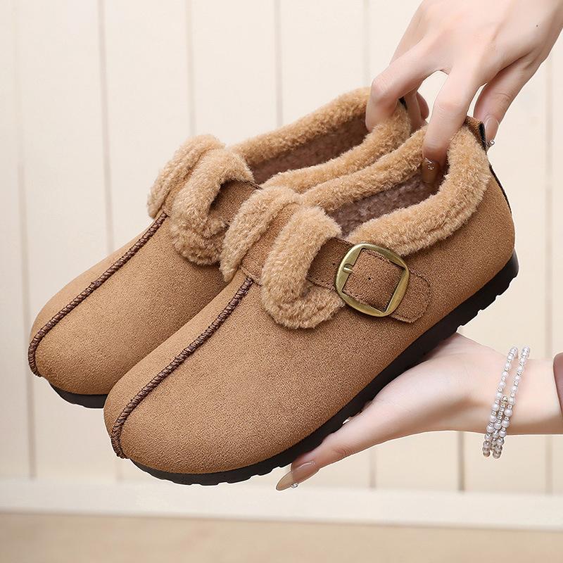 New Cotton Shoes with Retro Velcro Laces, Cotton Shoe with Anti-slip Properties, Women's Shoes