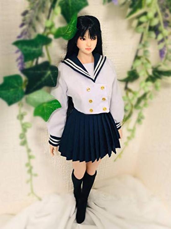 Skala preppy stil gymnasieflicka sjömansuniform och strumpor set för actionfigurer och huvud inte [TOYBARJAPAN] 1/6 (kropp ingår)