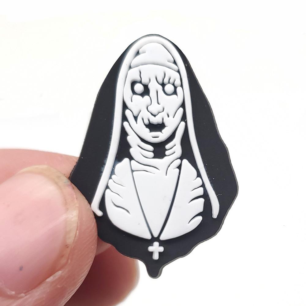 Black & White Halloween Punk Metal Rock Croc Shoe Charms