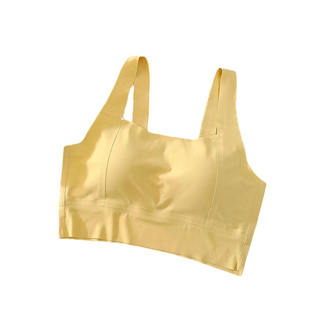 Running Sports Seamless Shockproof Push-Up Wireless Bandeau Bra for Women