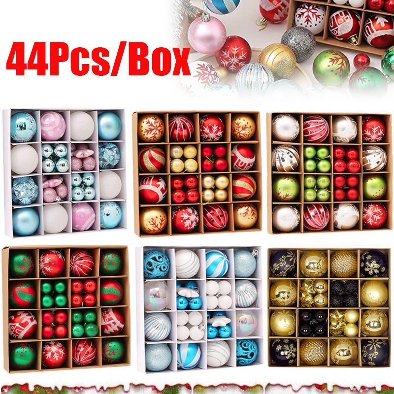 

42/44Pcs Большие рождественские безделушки Рождественская елка Шары Декор Партия Свадебные украшения
