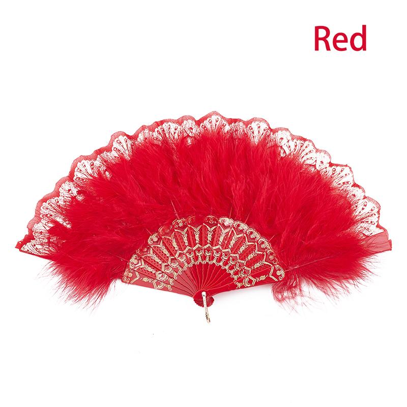 

Перо Складной Веер Милая Фея Девушка Темный Готический Придворный Танец Рука Фан Арт красный